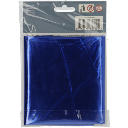 Balon foliowy Figura 0 Niebieski metaliczny XL 86 cm pusty