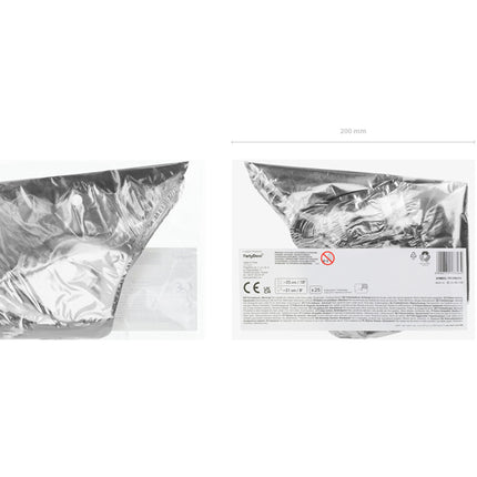 Balon helowy gwiazda srebrny pusty 25cm 25szt