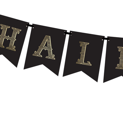 Pomarańczowa girlanda z literami na Halloween 1,75 m