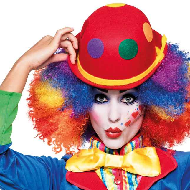 Kolorowa peruka afro clown
