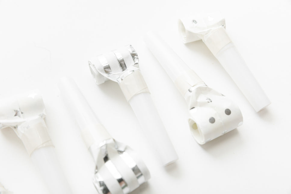 Języczki do rolek Srebrne 6szt