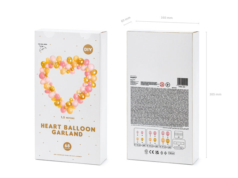 Łuk balonowy Serce 14 sztuk