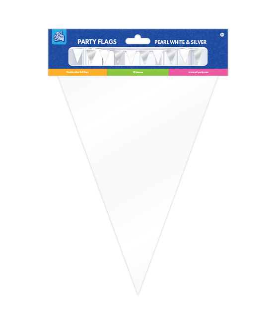 Biało-srebrna girlanda metaliczna 10 m