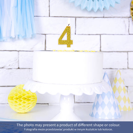 Świeca 6 lat złota 7cm