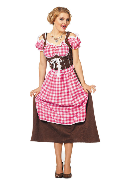 Różowa sukienka Dirndl Oktoberfest Ladies Long
