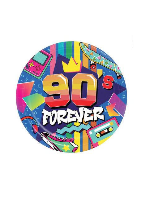 Talerze 90s 23cm 6szt