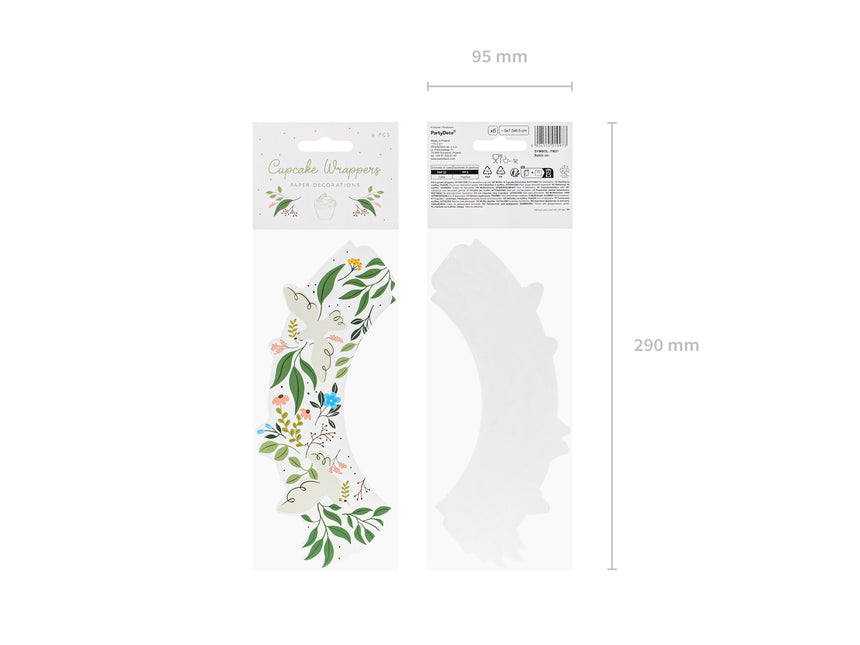 Formy do babeczek Kwiaty 6szt