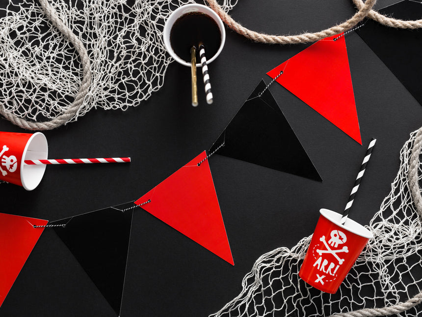 Słomki papierowe czarne 19,5cm 10szt