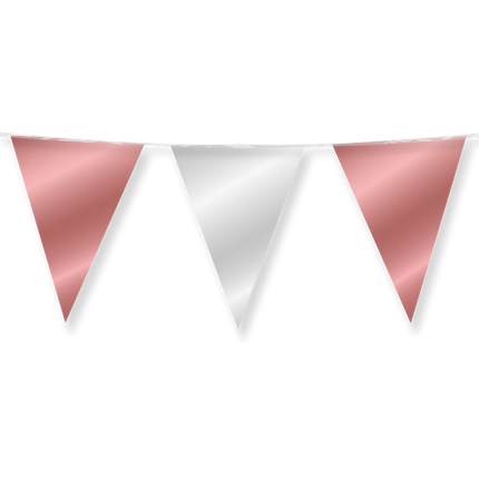 Różowe złoto Srebrna girlanda metaliczna 10m