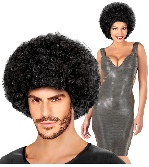 Czarna peruka afro unisex