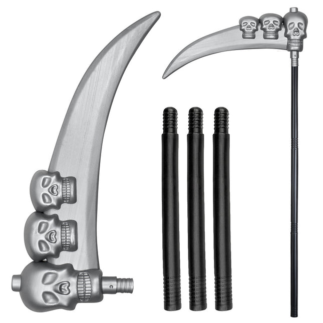 Halloweenowe czaszki z kosą 103 cm