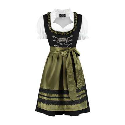 Czarno-zielona sukienka Dirndl Oktoberfest Ladies