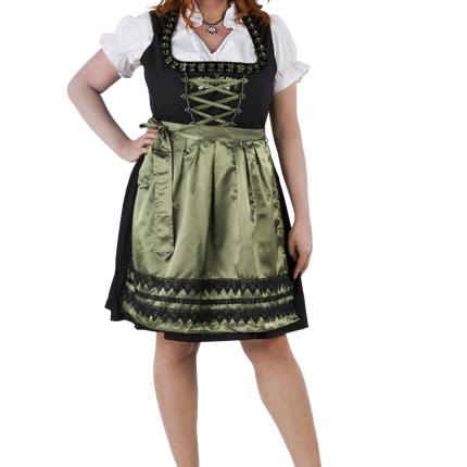 Czarno-zielona sukienka Dirndl Oktoberfest Ladies