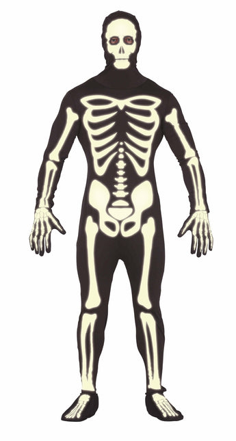 Kostium szkieletu na Halloween dla mężczyzn czarny L
