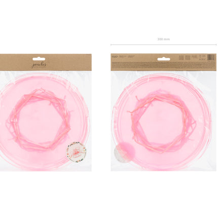 Woreczki z organzy różowe 25cm 10szt