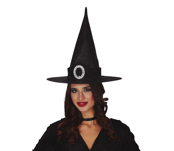 Kapelusz czarnej wiedźmy na Halloween