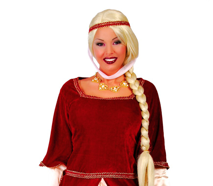 Blond peruka w warkoczu