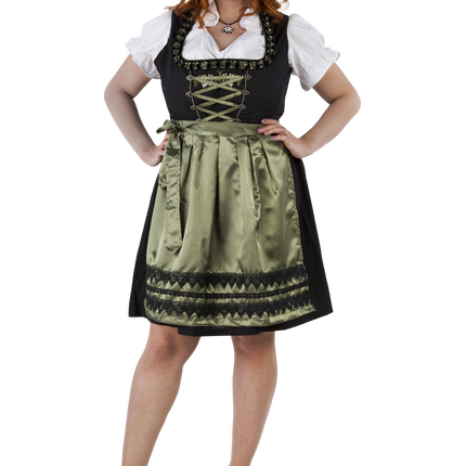 Czarno-zielona sukienka Dirndl Oktoberfest Ladies