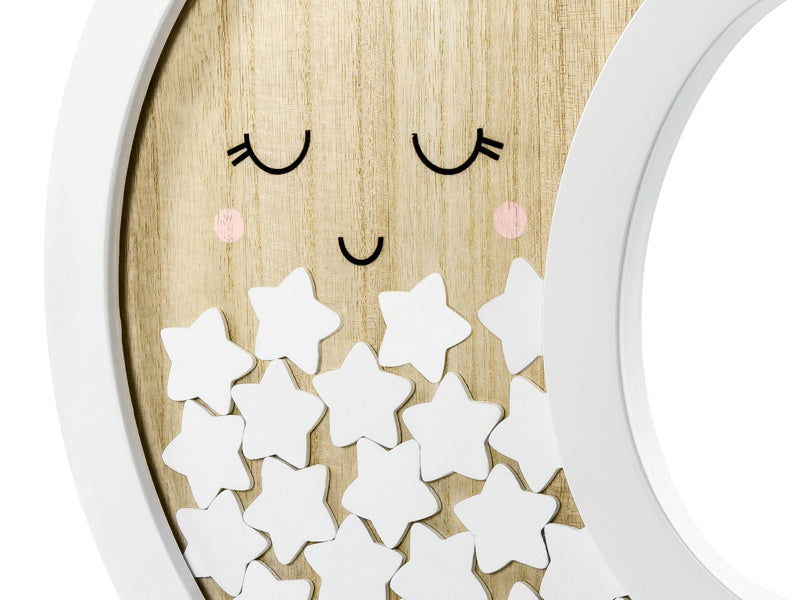 Drewniana księga gości Księżyc 38,5 cm