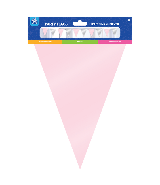 Różowo-srebrna girlanda metaliczna 10 m