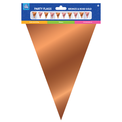 Girlanda z brązu w kolorze różowego złota, metaliczna, 10 m