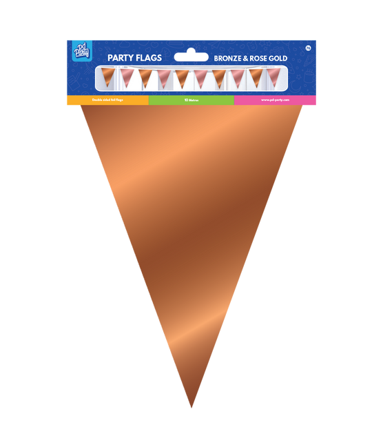 Girlanda z brązu w kolorze różowego złota, metaliczna, 10 m