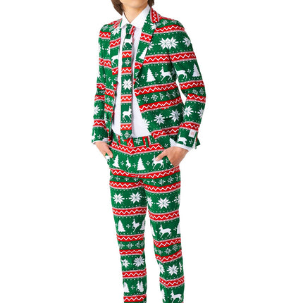 Świąteczny zielony garnitur chłopca nastolatka <tc>OppoSuits</tc>