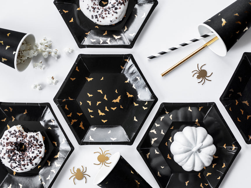 Słomki papierowe czarne 19,5cm 10szt