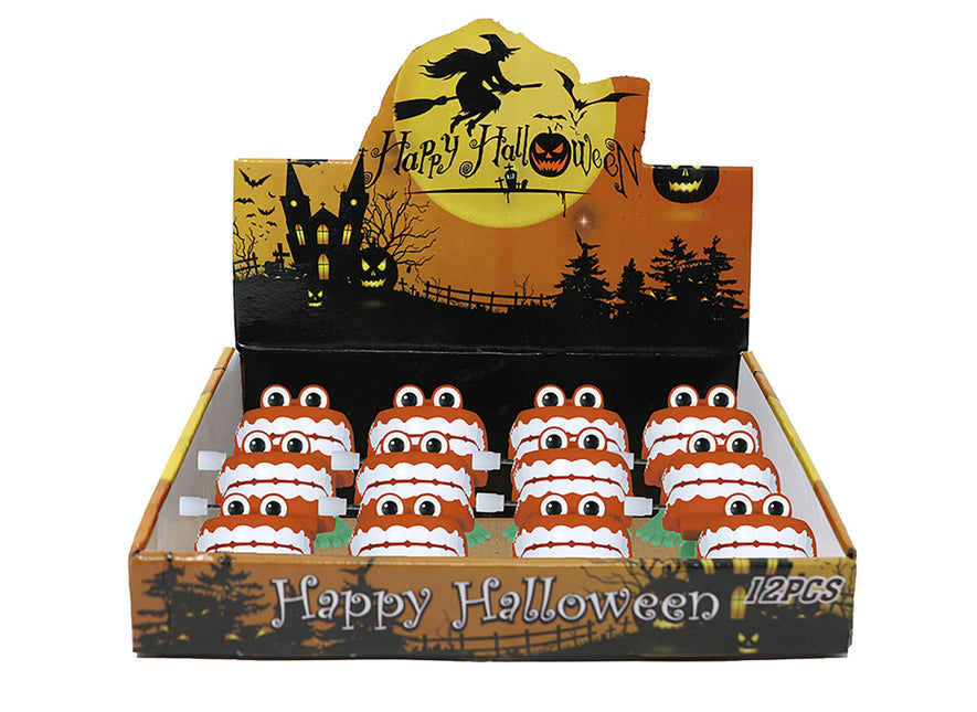 Halloween Wind-Up Face 5cm 12szt