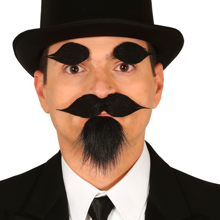 Czarny zestaw do usuwania owłosienia z twarzy 4 szt.