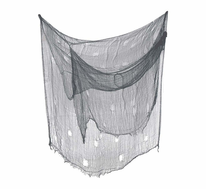 Zasłona na Halloween z szarego materiału 5m