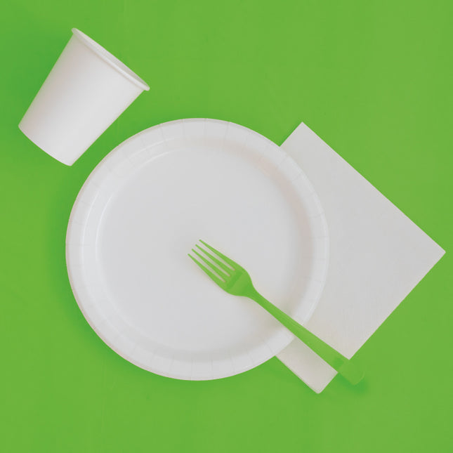 Plastikowy obrus w kolorze limonkowej zieleni 2,74 m