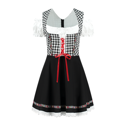 Oktoberfest Dirndl Dress Oktoberfest Black White Ladies