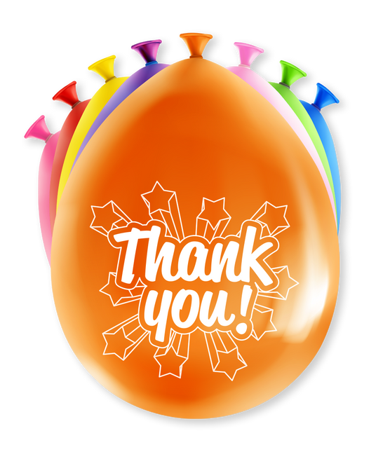 Balony Thank You 30cm 8szt