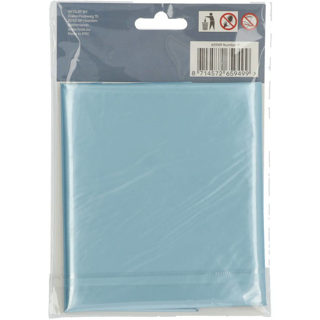 Balon foliowy Figurka 9 Pastel Blue XL 86cm pusty