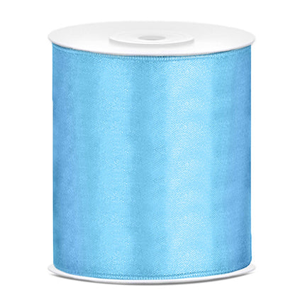 Wstążka satynowa jasnoniebieska 100 mm 25 m