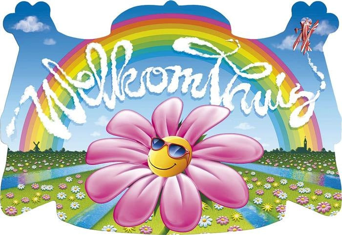 Tabliczka na drzwi Welcome Home Flower 48 cm