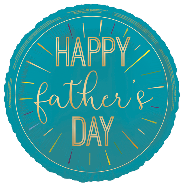 Balon helowy na Dzień Ojca niebieski pusty 45 cm