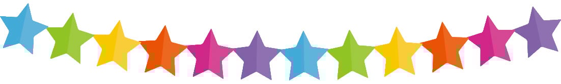 Girlanda Gwiazdy Kolorowe 6m