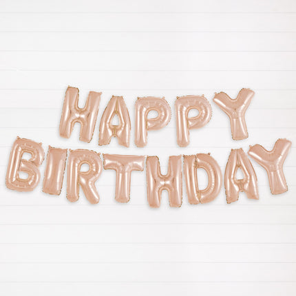 Balon foliowy Happy Birthday Rose Gold pusty 4,31 m