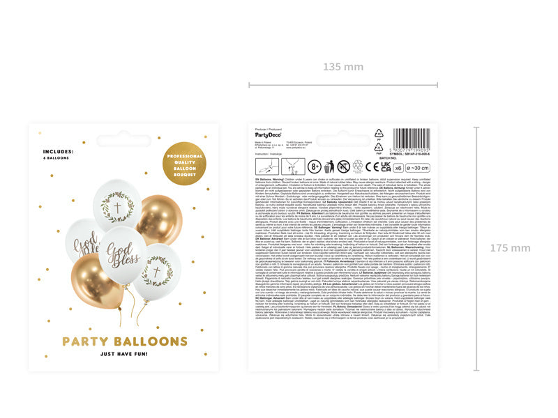 Balony God Bless Mix 30cm 6szt