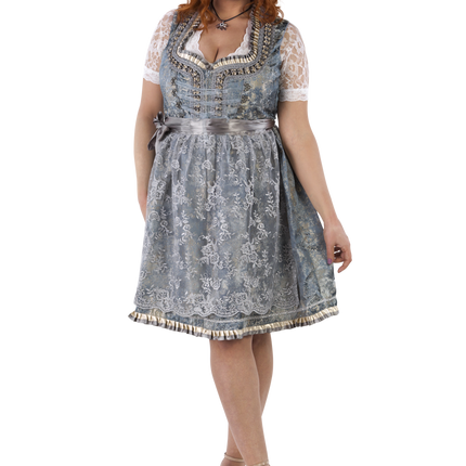 Złota srebrna sukienka Dirndl Oktoberfest Ladies 2 piece