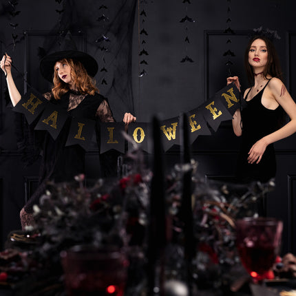 Pomarańczowa girlanda z literami na Halloween 1,75 m