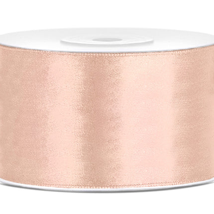 Wstążka satynowa w kolorze brzoskwiniowym 38 mm 25 m