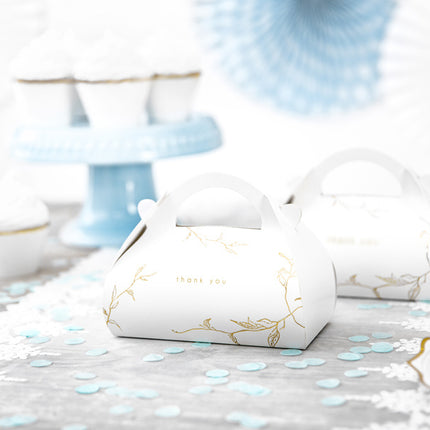 Pudełka na ciasto Thankyou Gold 16cm 10szt