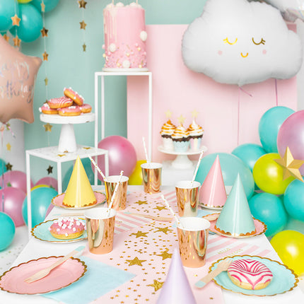 Balon helowy Gwiazda Wszystkiego Najlepszego Jasnoróżowy Pusty 40cm