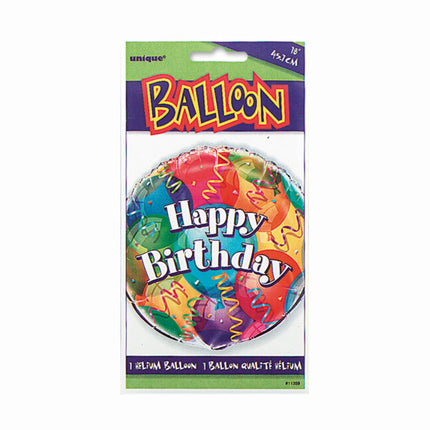 Balon helowy Happy Birthday Balony kolorowe 45 cm puste