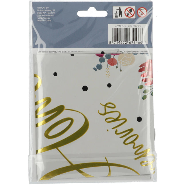 Balon helowy New Home Flowers Pusty 45cm