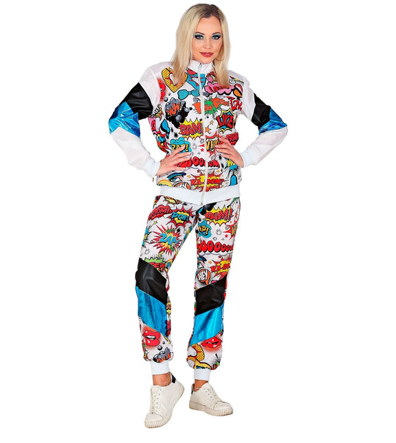 Neonowy dres 80S Error Pop Art