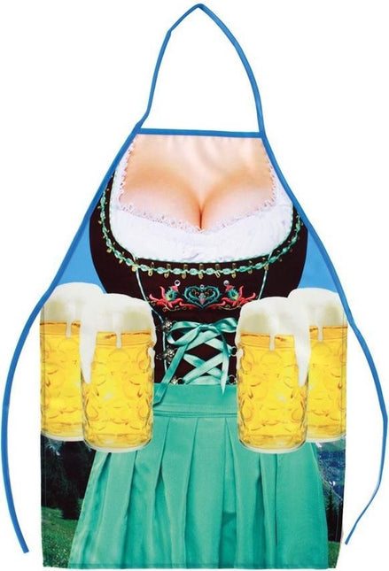 Kobieta w fartuchu Oktoberfest Dirndl